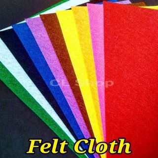Felt Cloth Assorted Colors 10pcs