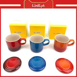 le creuset mug cup lid gift box Enamel Porcelain European Style Coffee Cup Mug Tea Cup Ceramic Household Water Cup