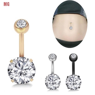 MG Belly Button Ring Crystal Rhinestone Jewelry Navel Bar Body Piercing Jewelry