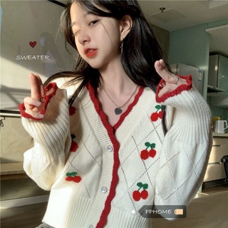Cardigan Sweater Female Student Korean Style2021NewvCollar Idle Style Student Adult Lady like Woman