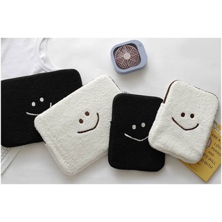 Korean style ins autumn and winter plush smiley face ipad liner bag 13-inch tablet computer protective case