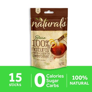 Natural Stevia Zero Calorie Sweetener 15 Sticks
