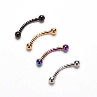 [4 pcs ₱59][Bart] Stainless Steel Curved Barbell Ball Eyebrow Ring Eyebrow Piercing Body Jewelry