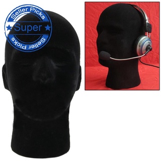 Flocking Foam Male And Female Mannequin Heads Black Male Heads Foam Head And Female Flocking H6E3