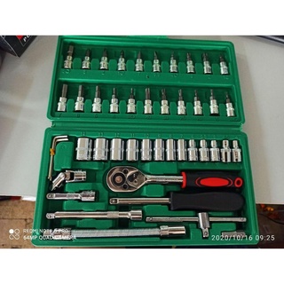 Watches✺Service Tools☌46pcs Tool Box Car Motorcycle Repair Set Hand Tools Home Service motor DIY Kit
