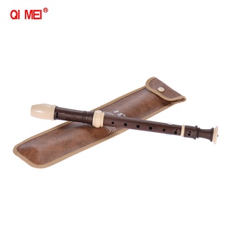 QIMEI QM8A-5G Detachable Soprano Recorder German Style 8 Hole Key of C Wind Instrument with Cleaning