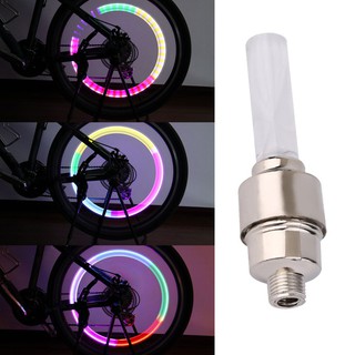 Cool Bicycle Wheel Tire Air Valve Stem Cap MultiColor LED