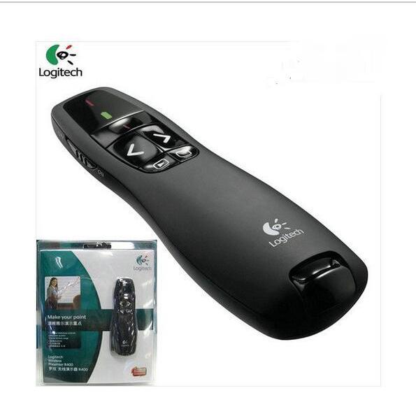 100% Ori Logitech R400 Wireless Presenter Red Laser Pointer PPT USB○