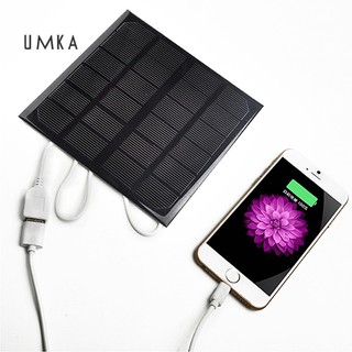 ☆UM 6V 3W 600MA Power Bank Solar Panel USB Travel Battery for Mobile Phone JOat