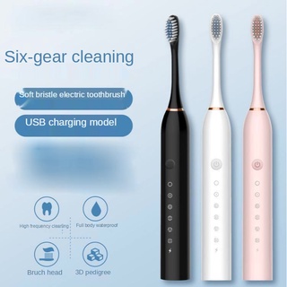 2021 Sonic Electric Toothbrush Adult Timer Brush 6 Mode USB Charger Rechargeable Tooth Brushes