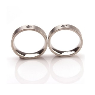 Best Couple Rings Sun And Moon Promise Stainless Steel