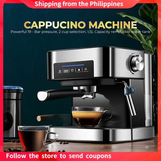 20 Bar Italian Type Espresso Coffee Maker Machine with Milk Frother Wand for Espresso Cappuccino