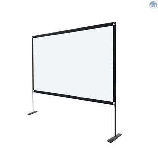Lighthome 100-inch 16:9 Projector Screen Outdoor Bracket Projection Screen Folding Projecting Screen Home Theater for Home Office Outdoor Use