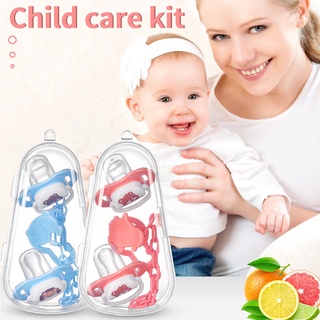 Baby Pacifier 2 in 1 Pacifier Set Newborn Pacifier Head Silicone Nipple Baby Sleeping Pacifier
