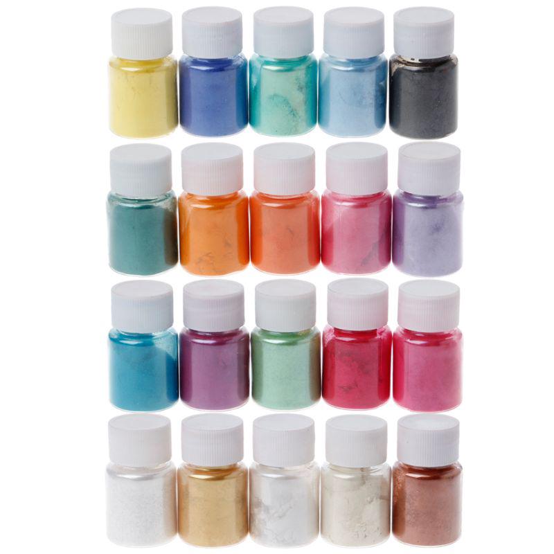 cozy* 20 Colors Mica Powder Epoxy Resin Dye Pearl Pigment Natural Mica Mineral Powder (1)