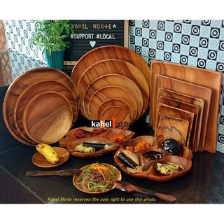 Premium Wooden Round Plate Plato from Acacia wood