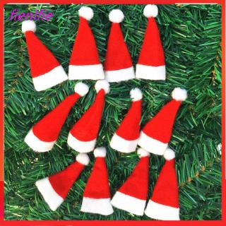 finelife Christmas ornaments Mini Christmas hat lollipop hat non-woven small hat