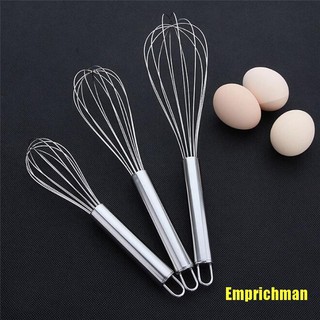 Emprichman✹ (8/10/12 Inches) New Stainless Steel Egg Beater Hand Whisk Mixer Kitchen Tools