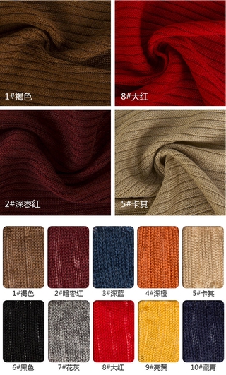 Knitted viscose wool anti-pilling acrylic blend rib fabric diy fabric 0.5 meter A0346 (8)