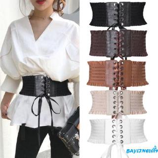 ❀ℳay-Fashion Women Soft Wrap Cinch Waist Tie Dress Wide Belt (1)