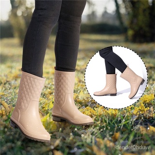 Fashionable Ladies Rain Boots Waterproof Non-slip Wear-resistant Thick Bottom Rain Boots Women Short