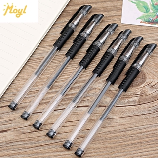 [Ready Stock] Transparent Black Gel Pen 0.5mm Refill Office Supplies Signature Pen Student Stationery (1)