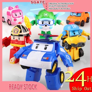 4 PCS/Set Robocar Poli Robot Transformers Car Toy Set