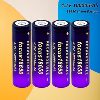 4.2V 18650 Battery 10000mAh High Capacity Battery Li-ion Rechargeable Lithium Cells Replacement
