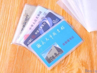 PVC Credit Card Holder Protect ID Card Business Card Cover Clear Frosted-Besla