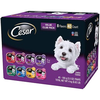 🇺🇸 CESAR CANINE CUISINE WET DOG FOOD Variety Pack (3.5 oz, 40 ct.)