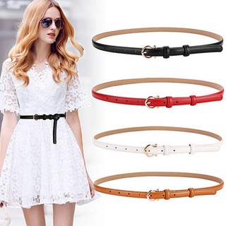 Women's Thin Belt Stylish Simple And Versatile With Skirt Korean Style Jeans Strap Black And Red Small Belt White Korean Style