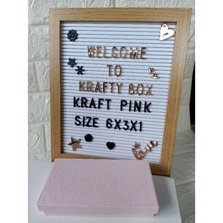 6x3x1 Kraft Box Baby Pink