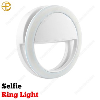 Portable Flash LED Selfie Ring Light (White)
