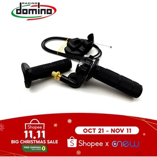 Domino Quick Throttle With Cable Handle Grip M10 Universal