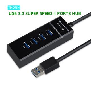 1X High Speed 4 Port USB HUB 3.0 Multi Splitter Expansion Laptop PC Adapter