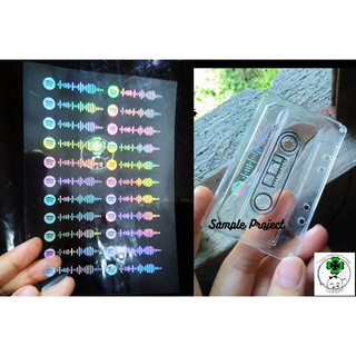 SPOTIFY CODES Customized (Personalized) Holographic film for resin pieces (2 sheets)