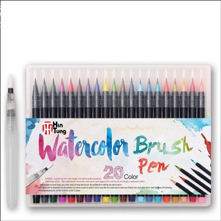 20 Color Premium Painting Soft Watercolor Brush Pen Set