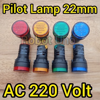 22mm 220V Pilot Lamp Direct Lamp Signal Indicator Light AD16-22D