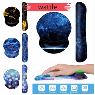 WATTLE Home Office Keyboard Pad Ergonomic Memory Foam Mouse Mat Hand Support Mice Pad Smooth Non Slip Wrist Rest