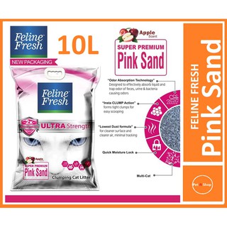 Feline Fresh Ultra Strength Super Premium Pink Sand Cat Litter Sand 10L