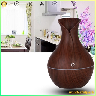 New ✽ LED USB Wood Grain Ultrasonic Air Humidifier Aroma Essential Oil Diffuser ❣