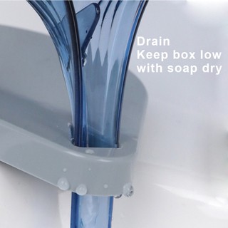 Leaf Shape Soap Cleaning Sponge Holder Drain Box Soap Drying Stand Rack with Suction Cups (5)