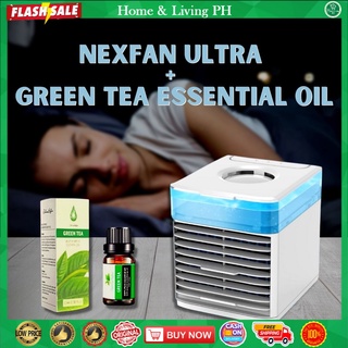 (Bundle) Original Nexfan 3x Ultra Fast Cooling Air Conditioner & Green Tea Essential Oil Pampalamig