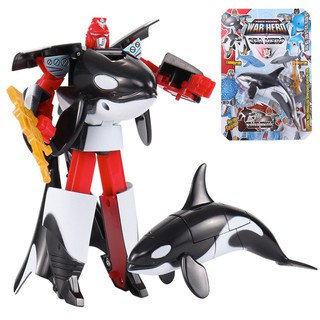 Children's Toy Transformer Robot Shark Ocean Anime Figurine Gift for Christmas (4)