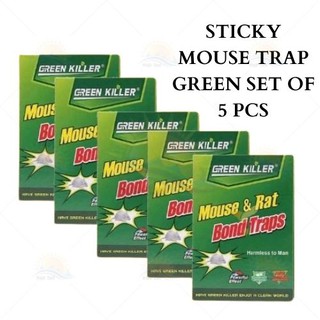 Green Card Power Mouse Rubber Mouse Rat Glue Snare Mouse Traps Book Big Size SET OF 5 pcs