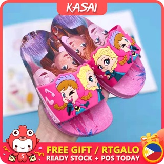 KASAI Frozen printed Fashion slippers for kids girl slip on slippers Cartoo sandals for kids girls