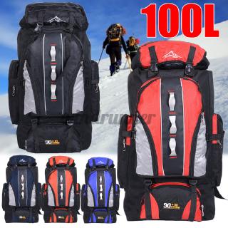 100L Waterproof Climbing Hiking Backpack Outdoor Travel Luggage Hiking Bag
