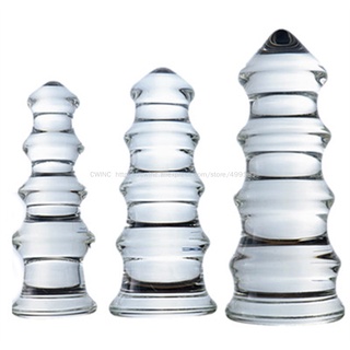 CW0246 Huge Big Dildo Horse Size Glass Vaginal Aanal Butt Toy Tower Shape Sex Toys for Experienced P