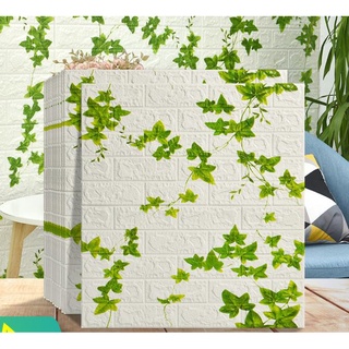 3D Wallpaper DIY Self Adhensive 3D Brick Wall Stickers Room Decor Foam Waterproof Wood Grain (1)