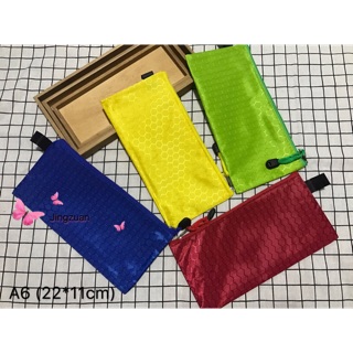 small A6 (22*11cm) waterproof honeycomb designs pencil pouch (1)